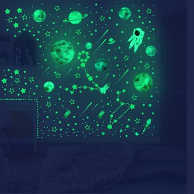Glow in The Dark Moon Stars Stickers 849-Piece