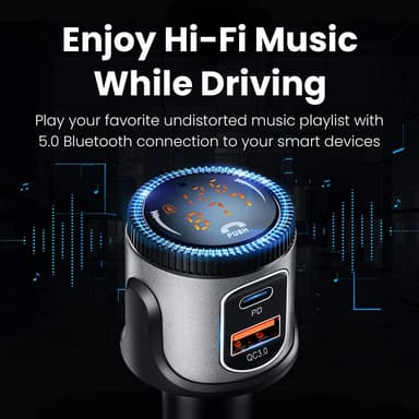 FM-sender Bluetooth-sender med hurtig opladning