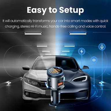 FM-sender Bluetooth-sender med hurtig opladning