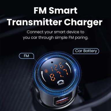 FM-sender Bluetooth-sender med hurtig opladning