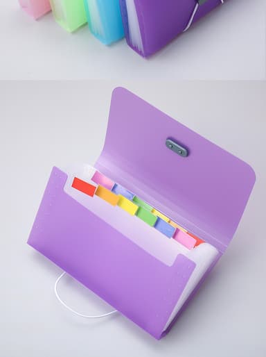 Folder Organizer Papir File Organizer Harmonika Fil Sortering Fil Pose Binder Lilla