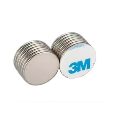 10-pak super stærke neodymmagneter med selvklæbende bagside Sølv 8 x 3 mm