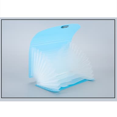Folder Organizer Papir File Organizer Harmonika Fil Sortering Fil Pose Binder Blå