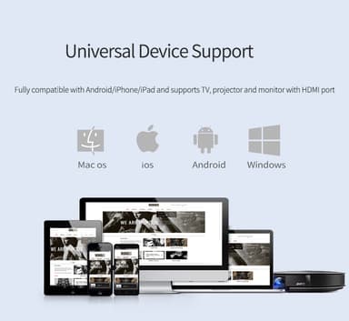 Trådløs HDM donglemodtager 4K 2.4G 1080P Sort