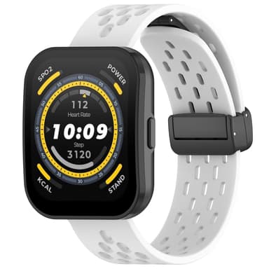 22 mm silikone urrem til Samsung Galaxy Watch 3 45 mm/Galaxy Watch 46 mm Hvid