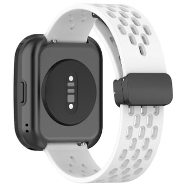 22 mm silikone urrem til Samsung Galaxy Watch 3 45 mm/Galaxy Watch 46 mm Hvid