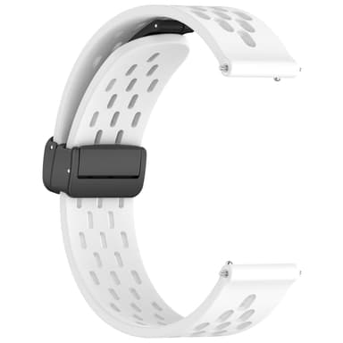 22 mm silikone urrem til Samsung Galaxy Watch 3 45 mm/Galaxy Watch 46 mm Hvid