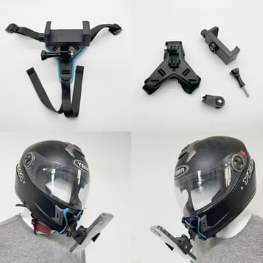Motorcykelhjelm Chin Mount Kits til GoPro Hero 9/8/7/6, Sargo, Xiaomi Yi, DJI Sort
