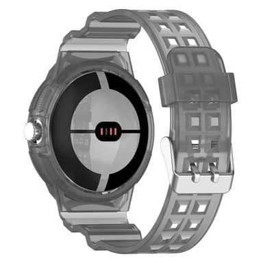 Integreret TPU-urrem Stødsikker til Google Pixel Watch 1/2 Sort ask