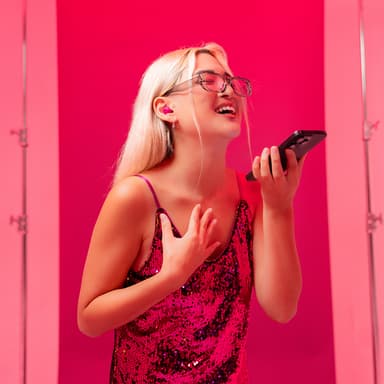 JLab Go Pop ANC true wireless in-ear-høretelefoner (fuschia)