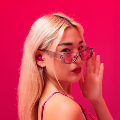 JLab Go Pop ANC true wireless in-ear-høretelefoner (fuschia)