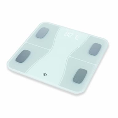 Nedis SmartLife Personvægt | Bluetooth® | Ben / BMI / BMR / Fedt / Muskler / Vand / Vægt | 12 | Maksimal belastning: 180 kg | Android™ / IOS | ABS / Glas | Hvid