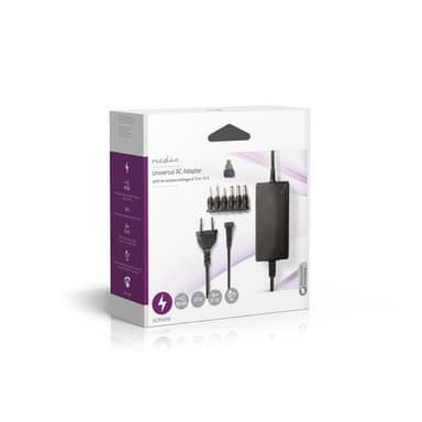 Nedis Universal AC Power Adapter | 27 W | 3 - 12 V DC | 3.60 m | 2.25 A A | 6 plug(s) | Sort