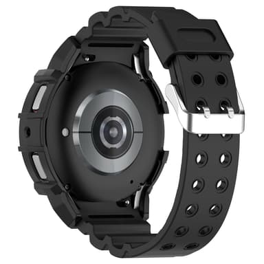 Armor silikone urrem med beskyttende etui til Samsung Galaxy Watch6 40mm Sort