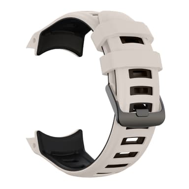 Silikone urrem udskiftning til Garmin Instinct 2X Solar Band, 22 mm Sort + Hvid