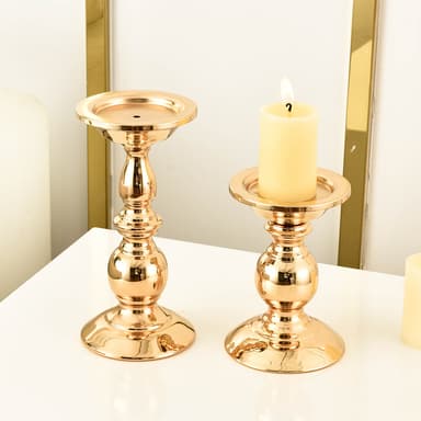 2 pakker jule lysestage til boligindretning bar fest bryllup Guld