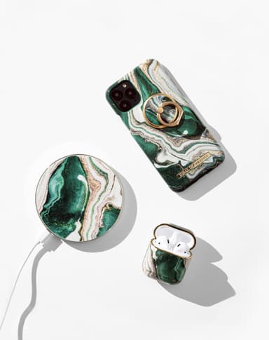 Printed AirPods Case PRO 1/2 Golden Jade Marble