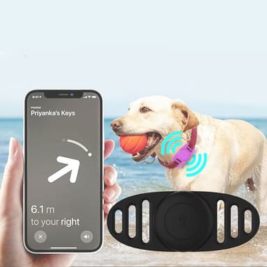 AirTag Beskyttelsesetui til hunde og katte Tracker Silikone Cover Sort