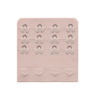 4 kroge 3 rækker mellemrum bh forlænger bh forlænger strop Sort+sølvgrå+pink