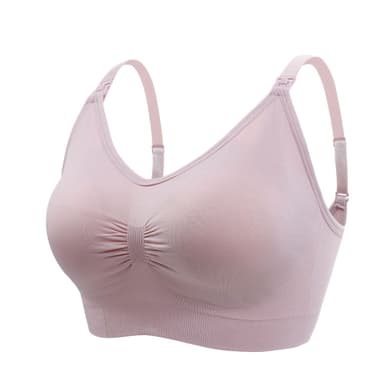 3-pak barselsbh'er (grøn + pink + kaffe) L