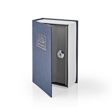 Nedis Bog Boks | Book Sikker | Nøgle lås | Indendørs | Lille | Indvendig Volume: 0.86 l | 2 nøgler medfølger | Blå / Sølv