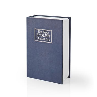 Nedis Bog Boks | Book Sikker | Nøgle lås | Indendørs | Lille | Indvendig Volume: 0.86 l | 2 nøgler medfølger | Blå / Sølv