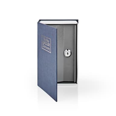 Nedis Bog Boks | Book Sikker | Nøgle lås | Indendørs | Lille | Indvendig Volume: 0.86 l | 2 nøgler medfølger | Blå / Sølv