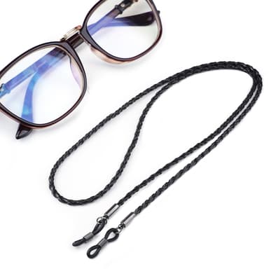 Brillestrop solbriller lanyard PU Sort