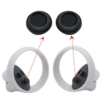 Oculus Quest 2 tilbehør, silikone face Cover, VR shell cover, linse cover etc. Sort