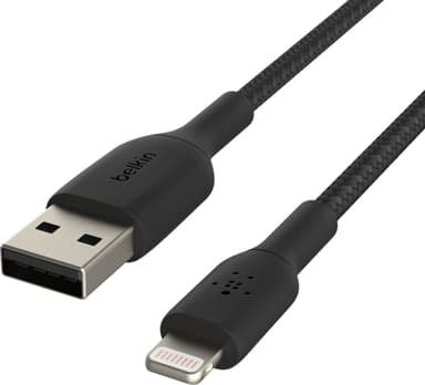Belkin USB-A til Lightning, sort (0,15 m)