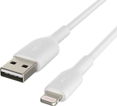 Belkin USB-A til Lightning, hvid (0,15 m)