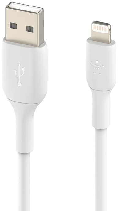 Belkin USB-A til Lightning, hvid (0,15 m)