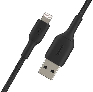 Belkin USB-A til Lightning, sort (0,15 m)