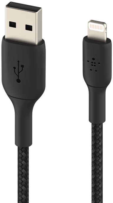Belkin USB-A til Lightning, sort (0,15 m)