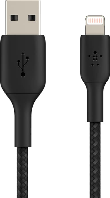Belkin USB-A til Lightning, sort (0,15 m)