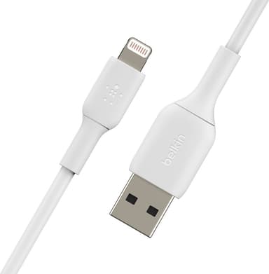 Belkin USB-A til Lightning, hvid (0,15 m)