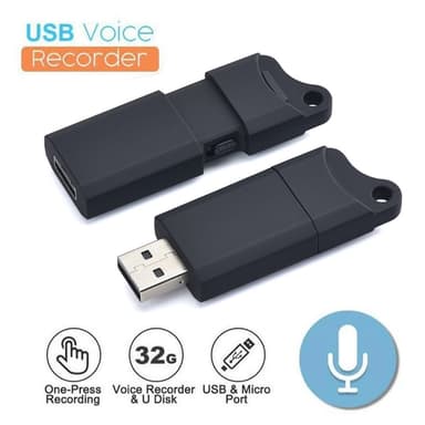 Mini diktafon støjreduktion Smart lydoptager USB-optagelse