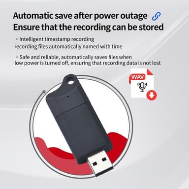Mini diktafon støjreduktion Smart lydoptager USB-optagelse