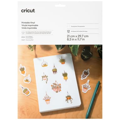 Cricut Printable Vinyl A4-ark i 12-pak (transparent)