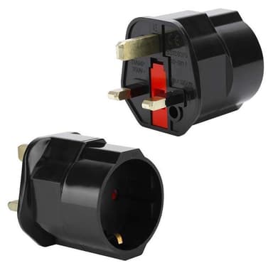 4x Stikkontaktadapter Rejsekonverter (britisk type g