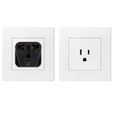 4x Stikkontaktadapter Rejsekonverter (type b)