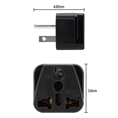 4x Stikkontaktadapter Rejsekonverter (type b)