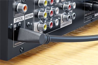 Toslink-kabel 2-fold vinklet og drejeligt