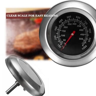 Analogt grilltermometer i rustfrit stål