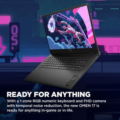 HP Omen 17 R5-8HS/16/512/4050 17,3" bærbar gaming computer