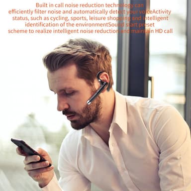 Øretelefon Bluetooth 5.1 Dual-Mic CVC 8.0 støjreducrende Sort