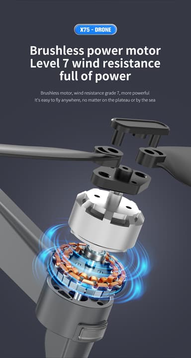 4K Drone med foldbart design, dobbelt kamera, undgåelse af forhindringer Sort