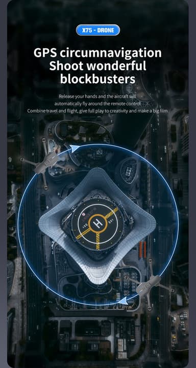 4K Drone med foldbart design, dobbelt kamera, undgåelse af forhindringer Sort