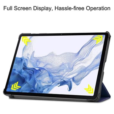 SKALO Samsung Tab S8 Trifold Flip Cover - Mørkeblå