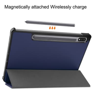 SKALO Samsung Tab S8 Trifold Flip Cover - Mørkeblå